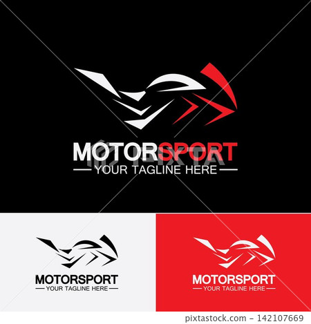 Motorcycle Sport Logo Symbol Vector illustration Design Template Motorcycle Sport Logo Symbol Vector illustration Design Template 142107669