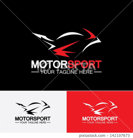 Motorcycle Sport Logo Symbol Vector illustration Design Template 142107673