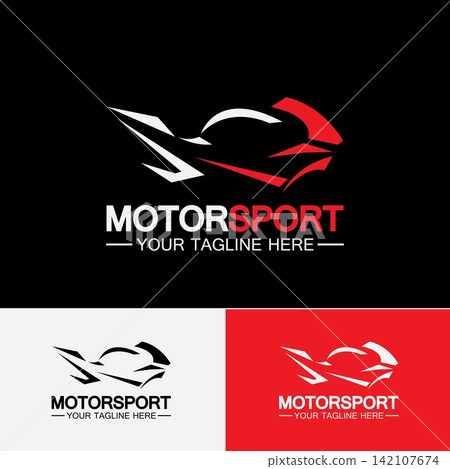Motorcycle Sport Logo Symbol Vector illustration Design Template Motorcycle Sport Logo Symbol Vector illustration Design Template 142107674