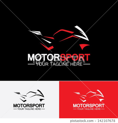 Motorcycle Sport Logo Symbol Vector illustration Design Template Motorcycle Sport Logo Symbol Vector illustration Design Template 142107678