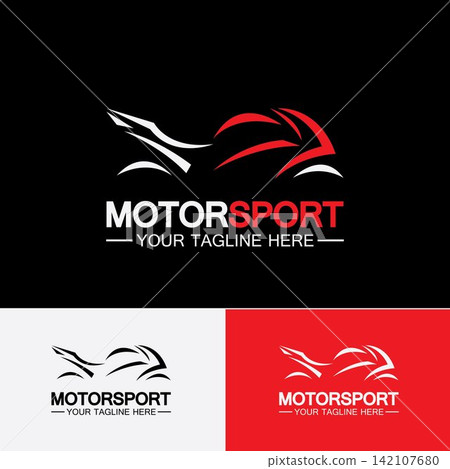 Motorcycle Sport Logo Symbol Vector illustration Design Template Motorcycle Sport Logo Symbol Vector illustration Design Template 142107680