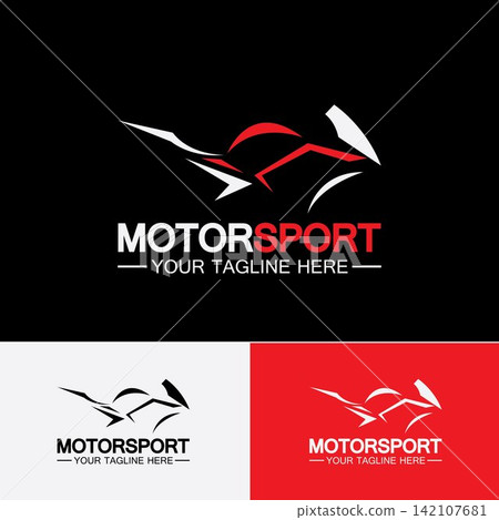 Motorcycle Sport Logo Symbol Vector illustration Design Template Motorcycle Sport Logo Symbol Vector illustration Design Template 142107681