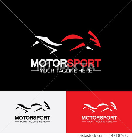 Motorcycle Sport Logo Symbol Vector illustration Design Template Motorcycle Sport Logo Symbol Vector illustration Design Template 142107682