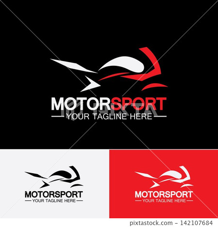Motorcycle Sport Logo Symbol Vector illustration Design Template Motorcycle Sport Logo Symbol Vector illustration Design Template 142107684