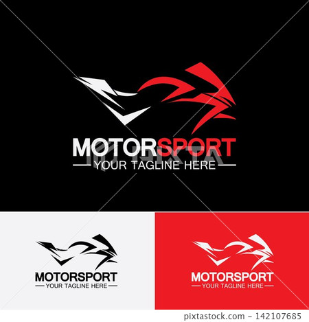 Motorcycle Sport Logo Symbol Vector illustration Design Template Motorcycle Sport Logo Symbol Vector illustration Design Template 142107685