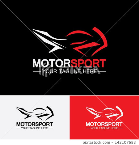 Motorcycle Sport Logo Symbol Vector illustration Design Template Motorcycle Sport Logo Symbol Vector illustration Design Template 142107688
