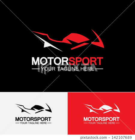 Motorcycle Sport Logo Symbol Vector illustration Design Template Motorcycle Sport Logo Symbol Vector illustration Design Template 142107689