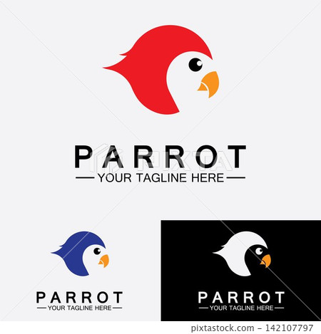 Parrot Logo Design Vector Template Parrot Logo Design Vector Template 142107797