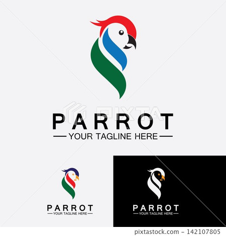 Parrot Logo Design Vector Template Parrot Logo Design Vector Template 142107805