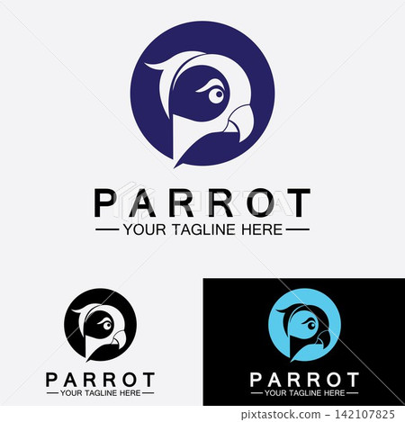 Parrot Logo Design Vector Template Parrot Logo Design Vector Template 142107825