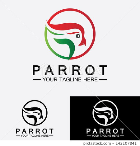 Parrot Logo Design Vector Template 142107841