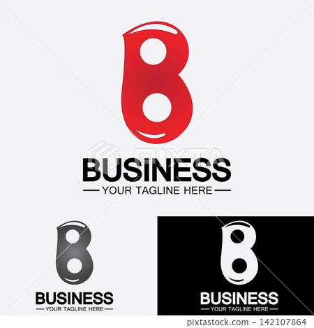 Abstract letter b logo vector. B logo symbol icon design template. Abstract letter b logo vector. B logo symbol icon design template. 142107864