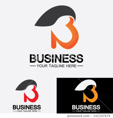Abstract letter b logo vector. B logo symbol icon design template. Abstract letter b logo vector. B logo symbol icon design template. 142107874
