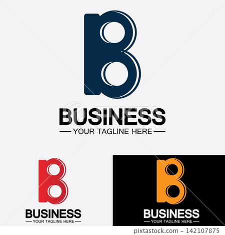 Abstract letter b logo vector. B logo symbol icon design template. Abstract letter b logo vector. B logo symbol icon design template. 142107875