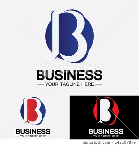 Abstract letter b logo vector. B logo symbol icon design template. Abstract letter b logo vector. B logo symbol icon design template. 142107879