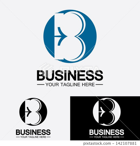 Abstract letter b logo vector. B logo symbol icon design template. Abstract letter b logo vector. B logo symbol icon design template. 142107881