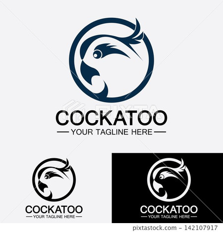 Cockatoo Parrot Bird logo design vector template Cockatoo Parrot Bird logo design vector template 142107917