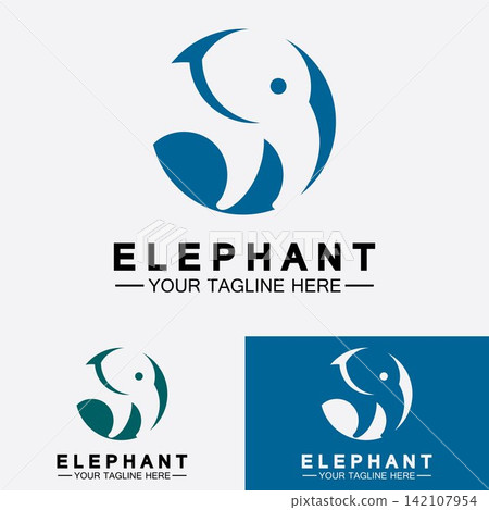 Elephant Logo Vector Illustrator Design Template Elephant Logo Vector Illustrator Design Template 142107954