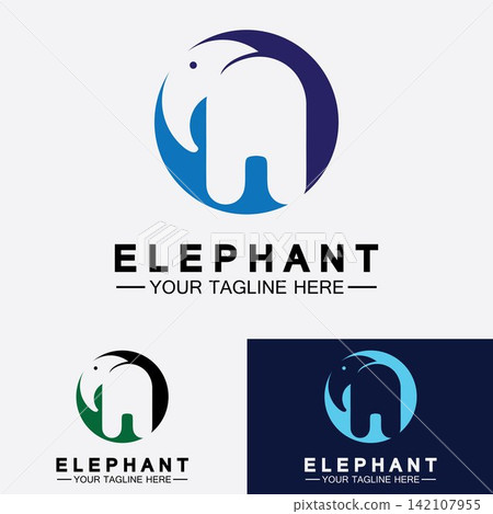 Elephant Logo Vector Illustrator Design Template Elephant Logo Vector Illustrator Design Template 142107955