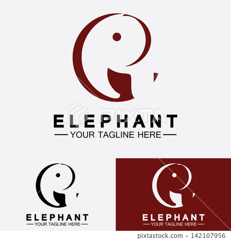 Elephant Logo Vector Illustrator Design Template Elephant Logo Vector Illustrator Design Template 142107956