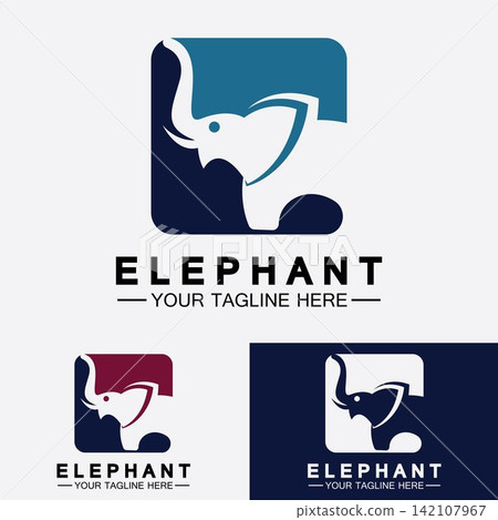 Elephant Logo Vector Illustrator Design Template Elephant Logo Vector Illustrator Design Template 142107967