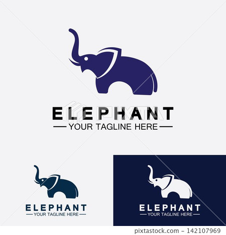 Elephant Logo Vector Illustrator Design Template Elephant Logo Vector Illustrator Design Template 142107969