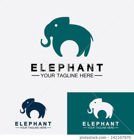 Elephant Logo Vector Illustrator Design Template Elephant Logo Vector Illustrator Design Template 142107970