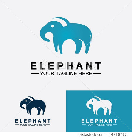 Elephant Logo Vector Illustrator Design Template Elephant Logo Vector Illustrator Design Template 142107973