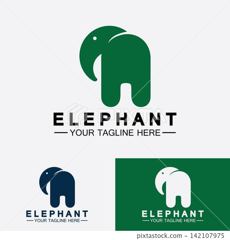 Elephant Logo Vector Illustrator Design Template Elephant Logo Vector Illustrator Design Template 142107975