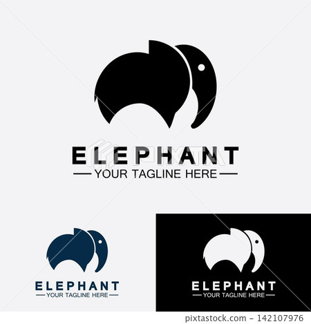 Elephant Logo Vector Illustrator Design Template Elephant Logo Vector Illustrator Design Template 142107976