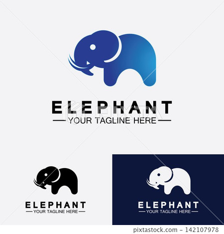 Elephant Logo Vector Illustrator Design Template Elephant Logo Vector Illustrator Design Template 142107978