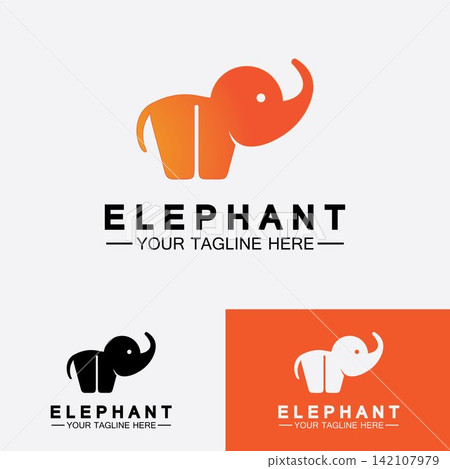 Elephant Logo Vector Illustrator Design Template Elephant Logo Vector Illustrator Design Template 142107979