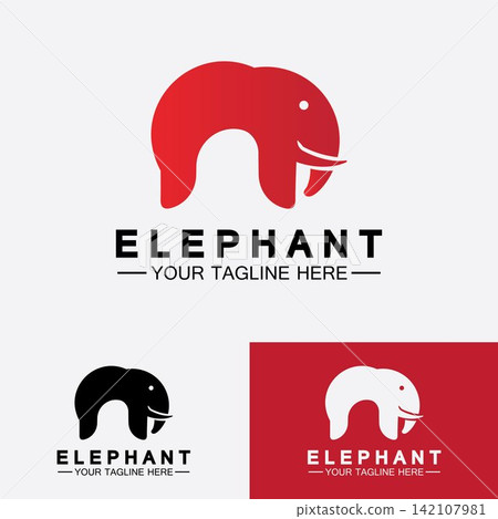 Elephant Logo Vector Illustrator Design Template Elephant Logo Vector Illustrator Design Template 142107981