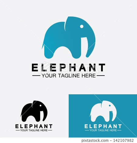 Elephant Logo Vector Illustrator Design Template Elephant Logo Vector Illustrator Design Template 142107982