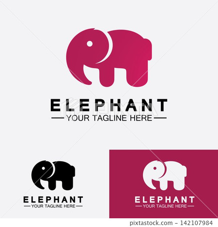 Elephant Logo Vector Illustrator Design Template Elephant Logo Vector Illustrator Design Template 142107984