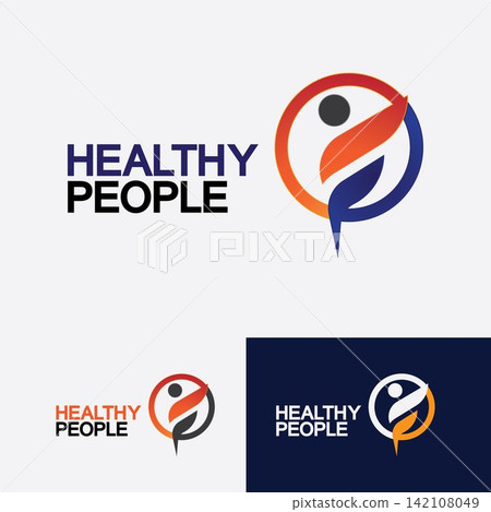 Health People Logo Vector illustration Design Template 142108049