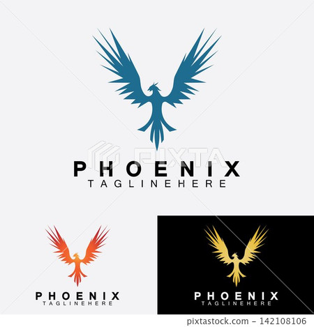 Phoenix logo Vector Illustration Design Template Phoenix logo Vector Illustration Design Template 142108106