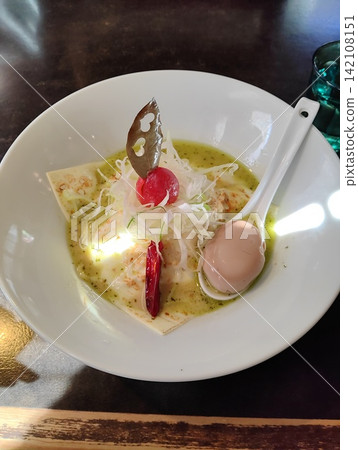 Basil ramen, like basil pasta. Basil ramen, like basil pasta. 142108151