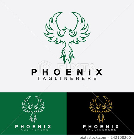 Phoenix logo Vector Illustration Design Template Phoenix logo Vector Illustration Design Template 142108200