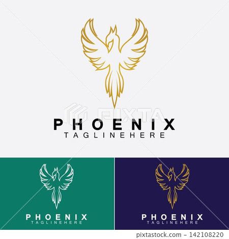 Phoenix logo Vector Illustration Design Template 142108220