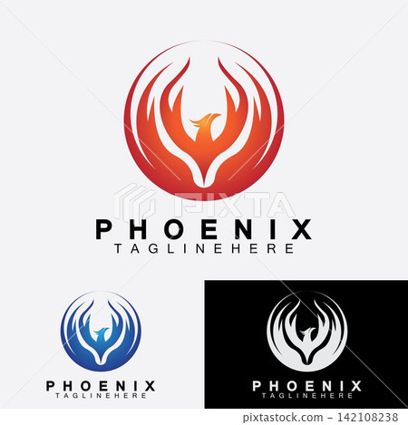 Phoenix logo Vector Illustration Design Template Phoenix logo Vector Illustration Design Template 142108238