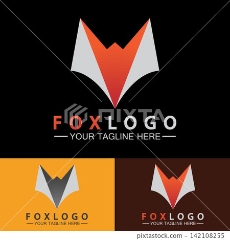 Fox logo Vector illustration design template Fox logo Vector illustration design template 142108255