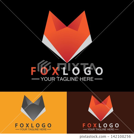 Fox logo Vector illustration design template Fox logo Vector illustration design template 142108256