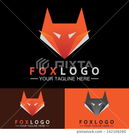 Fox logo Vector illustration design template Fox logo Vector illustration design template 142108260