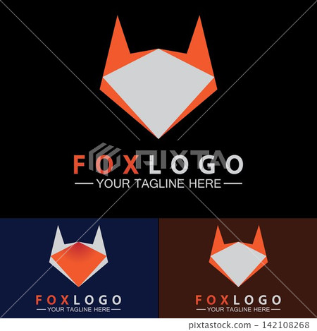 Fox logo Vector illustration design template Fox logo Vector illustration design template 142108268