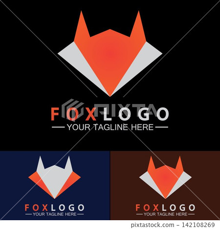 Fox logo Vector illustration design template Fox logo Vector illustration design template 142108269