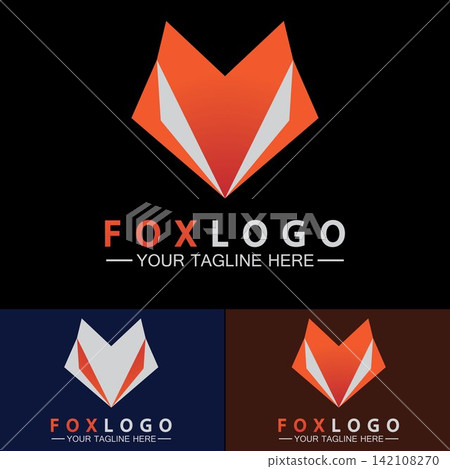 Fox logo Vector illustration design template Fox logo Vector illustration design template 142108270