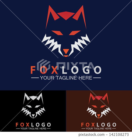 Fox logo Vector illustration design template Fox logo Vector illustration design template 142108273