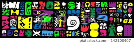 Nature life form on the earth , human plants animals space abstract graphic illustration Nature life form on the earth , human plants animals space abstract graphic illustration 142108407