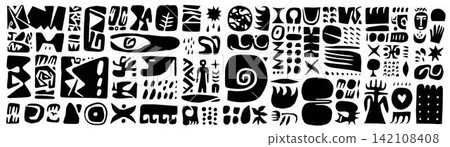 Nature life form on the earth , human plants animals space abstract graphic illustration Nature life form on the earth , human plants animals space abstract graphic illustration 142108408
